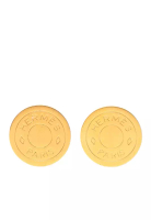 Hermès 二手愛馬仕鍍金飾品 Clou De Selle 夾式耳環