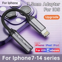 For IOS To 3.5 mm Audio Adapter Aux Lightning Cat For iPhone 14 13 12 Pro Max iPad Air Apple 3 5 Jack Headphones Cable Connector