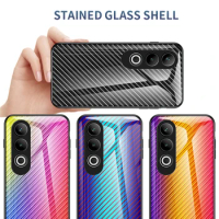 Carbon Fiber Grain Tempered Glass Phone Case For Samsung Galaxy A21S A22 A23 A24 A25 A31 A32 A33 A34 A40 A40E A42 5G 300PCS/lot