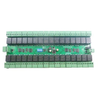 12V/24V 32 Channel DIN Rail RS485 Relay Module Modbus RTU Protocol Remote Control PLC Expansion Board 6 Working Mode Relay Board