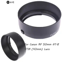 ES65B Camera Lens Hood ES-65B Sun Shade Cover For Canon EOS R RP R5 R6 With RF 50mm F1.8 STM 43mm Diameter Filter Lens