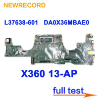 L37638-601 For HP SPECTRE X360 13-AP Laptop Motherboard DA0X36MBAE0 REV: E W/I5 i7-8565U 16GB RAM 100% Working Tested