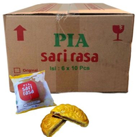Sekarton Pia Kue Bulan Original 60pcs Sari Rasa Bakpia Cetak Pulen Tatako Sekarton Coklat