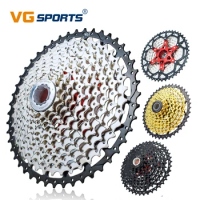 VG Sports 9 10 11 Speed 11-40T/42T/46T/50T MTB Bicycle Freewheel Ultralight Mountain Bike Cassette Bracket Sprocket Red Black