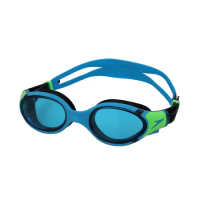 SPEEDO BIOFUSE2.0 兒童運動泳鏡-抗UV 防霧 蛙鏡 游泳 水藍螢光綠