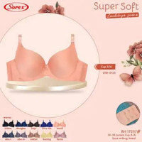 SOREX BRA 17237 - BH WANITA KAWAT KAIT 2 DGN CUP SEDANG 3/4 Size 38/85