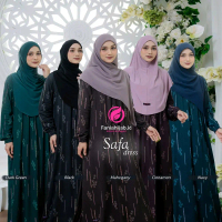 Faniahijab.id Safa Dress by Fania Hijab Gamis Rayon Twill Premium Best Seller Adem Busui Ready Stok 