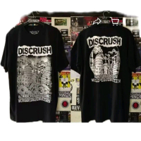 MCPR T-Shirt Hitam Punk Desain Grafis Dua Sisi untuk Gaya Punk Klasik dan Serbaguna Unik Distro