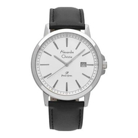 Alexandre Christie Primo Steel AC 1014 MD Jam Tangan Pria Classic Leather Strap Quartz Watches Silve
