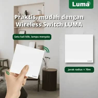 LUMA Saklar Wireless Lampu Dinding Remote Switch Kontrol Jarak Jauh - Saklar Listrik Tanpa Kabel 1 G