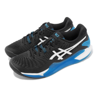 Asics 網球鞋 GEL-Resolution 9 Clay 紅土專用 亞瑟士 黑 藍 男鞋 1041A375001