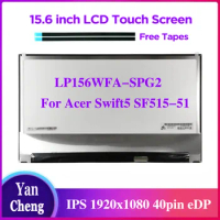 15.6 Laptop LCD Touch Screen LP156WFA-SPG2 For Acer Swift5 SF515-51 FHD1920x1080 In-Cell Touch IPS Display Replacement 40pin eDP