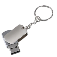 Rotatable Metal USB Flash Drive For Car Music Pen Drive 64GB Real Capacity Memory Stick 32GB 16GB 8G 4GB Free Key Chain U Disk