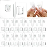 5/10/20 Pack Double Sided Adhesive Wall Mount Hooks Holder for Socket Drag Line Plug Board Router Photo Frame Bath Mirror