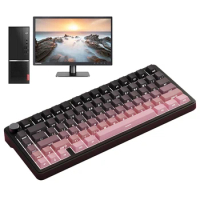 X85 Hot-Swappable Keyboard Bluetooth-Compatible 2.4GHz RGB Tri-Mode Gaming Keyboard PBT Keycap Personalized Keypad for PC Laptop