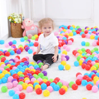 50pcsBaby Ball Pit Balls Colorful Ocean Ball Games for Kids Outdoor Sport Soft Plastic Balls for Children Baby Playpen Tent Pool