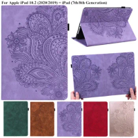 3D Flower Embossed Case Cover for iPad 10 2 7th 8 8th Generation A2197 A2270 Soft TPU Back for Apple iPad 10.2 8th Gen 2020 Case
