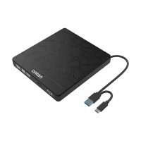 ONTEN OTN-UCD22 多用途 Type-C/USB/讀卡機擴充器 纖薄 DVD 燒錄機 黑色 (V000) 