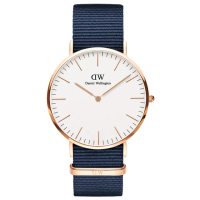 【Daniel Wellington】DW 手錶 Classic Bayswater 40mm星空藍織紋錶(兩色 DW00100275)