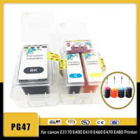 Vilaxh smart cartridge refill kit for canon PG-47 PG47 47 CL 57 ink cartridge for canon E3170 E400 E410 E460 E470 E480 Printer