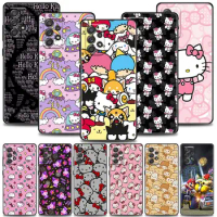 Case For Samsung Galaxy A90 A80 A73 A71 A70 A60 A53 A52 A51 A50 A42 A33 A22 A21S A20S 4G 5G Case Anime Cute H-Hello K-Kitty Cat