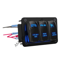 CCF5 สวิตช์กันน้ำ X7JF 12V 24V พร้อมไฟ LED สำหรับแผงสวิตช์บาร์ไฟสำหรับการใช้งานทางทะเล J6H9Pตัวตัดโซ