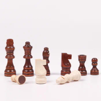 32pcs Wooden Chess Pieces Complete Chessmen International Word Chess Set Chess
