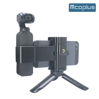 Mcoplus Phone Mount Holder for DJI OSMO Pocket 2/ DJI OSMO Pocket Gimbal Smartphone Connector Adapter Support Clip with Hot Shoe