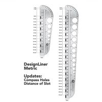 Large multifunctional stainless steel tool with scale, office compass, protractor, hex key, EDC outd