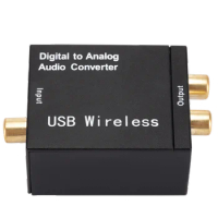 Mini Digital to Analog Audio Converter RCA R/L Output Audio Adapter DAC Amplifier Box for Coaxial Optical SPDIF ATV DAC Decoder