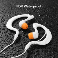Ear-clip Earphone IPX8 Waterproof In Ear Headphone 3.5mm Interface Loud Clear Sound Music Player for MP3 MP4 Smartphone