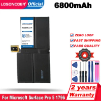 LOSONCOER 6800mAh G3HTA038H DYNM02 Laptop Battery For Microsoft Surface Pro 5 1796 Series For Surface Pro 6 1807 1809 Tablet