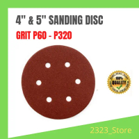 ABRASIVE ROUND SANDING DISC 5 INCH (125MM) / 6 HOLE / 10PCS 4\ 100MM ABRASIVE RED SANDPAPER 4INCH SA