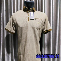 Kaos Fashion Kerah Polo CRS 91 Motif Pattern Lengan Pendek Casual Brand Terbaru dan Tampilan Elegan 