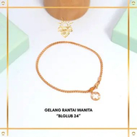 GELANG EMAS RANTAI VARIASI BUNGA EMAS ASLI KADAR 8K (375) KODE BLGLUB 24 SUNNIES GALLERY