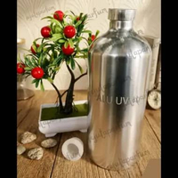 Botol alumunium 250ml/500ml/1000ml UV mengkilap/tempat madu/bibit parfum/bottle parfume 250ml
