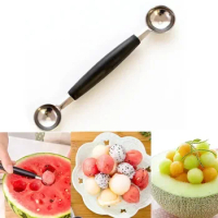Melon Ball Watermelon Scoop Fruit Spoon Ice Cream Sorbet Stainless Steel Double-end Cooking Tool Kitchen Accessories Gadgets