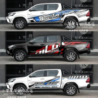 Car Sticker FOR Toyota Hilux Revo Pickup Truck Appearance Modified Creative Decal Hilux 4x4 Decal sports film accessories