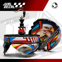 Stiker Sangkar Pleci RADJAWALI Helopet Custom Decal Tebok LoveBird Variasi