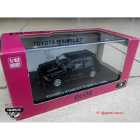 Diecast Toyota Starlet kotak Turbo DISM Black Skala 1:43