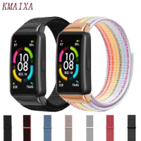 Nylon Strap For Huawei Band 6/6 Pro huawei band6 Smartwatch Replacement belt correa Breathable Sport bracelet Honor Band 6 Strap