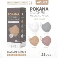 Pokana Duckbill 4Ply / Masker Muka POKANA 4 PLY Isi 25 Pcs Dewasa Adult