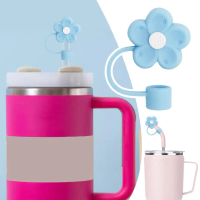 Penutup straw berbentuk reben yang comel, sesuai untuk cawan tumbler Stanley 30 dan 40 oz, boleh gun