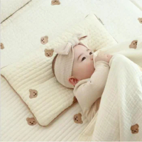 2024 Popular Cartoon Embroidered Children's Pillow Breathable and Sweat-absorbing Set Pillow for Kindergarten Baby Nap Pillow