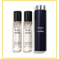 CHANEL 香奈兒組合男士蔚藍淡香水3件旅行套裝 BLEU DE CHANEL EAU DE TOILETTE TRAVEL SPRAY & TWO REFILLS DUO SET 20ML X3