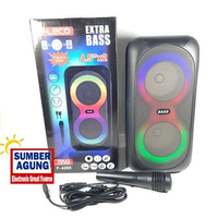 Fleco Speaker F4295 Speaker Bluetooth Portable Bonus Mic Kabel Suara Jernih Full Bass
