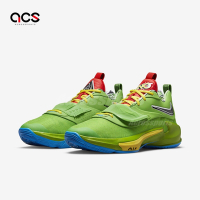 Nike 籃球鞋 Zoom Freak 3 NRG EP 魔鬼氈 男鞋 桌遊 UNO 聯名款 字母哥 綠 黃 DC9363-300
