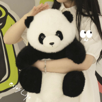 熊貓毛絨玩具花花仿真大熊貓玩偶公仔娃娃網紅熊貓抱枕女生禮物