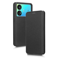 Realme GT Neo5 SE NEO 5SE Carbon Fiber Skin Leather Flip Case Business Book Full Cover For Realme GT Neo 5 SE Phone Bags Cases