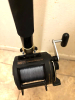 SHIMANO TRITON TLD25 REEL WITH 6' STAND UP CUSTOM BOAT ROD 50-80 LB COMBO